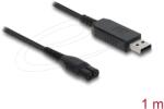 Delock USB кабел за зареждане 4.3 V за електрически самобръсначки, съвместим с Philips OneBlade 360 Arc + кабел за смяна на зарядно устройство за самобръсначки, 1 м