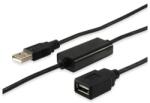 Equip Cable - 133311 (Активен, USB2.0, удължител A-A, мъжки/женски, двойно екраниран, 15 м) (133311)