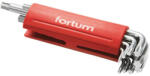 Fortum гаечен ключ торкс clt. 9бр. , дълъг, T10-50, S2, по 10бр. на брой; T10-T15-T20-T25-T27-T30-T40-T45-T50, пластмасова дръжка FORTUM