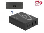 Delock USB зарядно устройство 2 бр. USB Type-C PD + 2 бр. USB Type A със 112 W