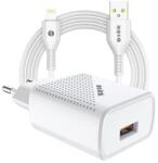 S-Link Зарядно за телефон S-Link - SL-EC40L (1бр. USB, 5V/2.4A, 12W, бързо зареждане, светкавичен USB кабел за пренос на данни и зареждане, 100 см, бял 35310 (35310)