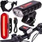 MalTrack Kerékpár Lámpa Akkumulátor Usb Kábel Elöl Hátul Led 360 Fok (110424)