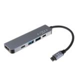 FIXED USB-C 5-в-1 HUB, 2 x USB 3.2 , 1 x 4K HDMI, 1 x USB-C с поддръжка на Power Delivery и 1 x USB-C 3.2 Gen1 FIXHU-MN-GR (FIXHU-MN-GR)