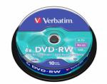 Verbatim DVD-RW, презаписваем, 4, 7GB, 4x, 10 диска, на ролка, VERBATIM 43552 (43552)