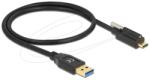 Delock SuperSpeed USB 10 Gbps (USB 3.2 Gen 2) кабел от мъжки тип A до мъжки тип USB-C с винт отгоре, 0, 5 m (84025) delock84025 (84025)