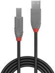 Lindy Кабел USB 2.0 A - B Anthra Line, M/M 7, 5 м, черен 36676 (36676)