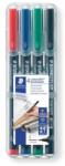 STAEDTLER Комплект маркери за алкохол, OHP, 0, 4 мм, STAEDTLER "Lumocolor 313 S", 4 различни цвята 313 WP4 (313 WP4)
