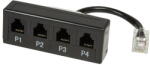 LogiLink Пасивен разпределител LogiLink за телефони RJ45 - 4 x RJ11 (MP0036) (MP0036)