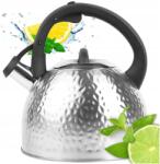 Karl Hausmann Gáz Vízforraló 3L Vízforraló Síppal Fedéllel Acél Indukciós Ezüst Inox (5905155012357)