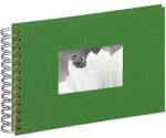 PAGNA 24x17cm бял плосък зелен фотоалбум със спирала P1210917 (P1210917)
