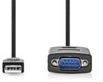 Nedis CCGW60852BK09, USB - RS232 (адаптер) кабел, 0, 9 м (CCGW60852BK09)
