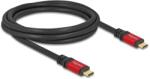 Delock USB 2.0 кабел USB Type-C мъжки - мъжки PD 3.0 100 W E-Marker 2 m червен метал
