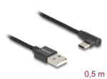 Delock USB 2.0 Type-A мъжки към USB Type-C кабел 0, 5 м черен 80029 (80029)
