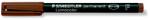 STAEDTLER Безалкохолен маркер, OHP, 0, 6 mm, STAEDTLER "Lumocolor 318 F", кафяв 318-7 (318-7)