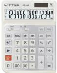 CTIFREE CT-140E бял ергономичен калкулатор, 145x198mm, 14 цифри, двойно захранване, 2 години гаранция (CT-140E) Калкулатори