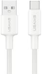 USAMS Кабел за данни USAMS U90 USB - Type-C, 100 см, БЯЛ SJ761USB01 (SJ761USB01)