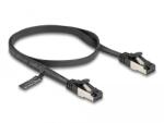 Delock RJ45 плосък пач кабел мъжки към мъжки Cat. 8.1 гъвкав 0, 5 м черен