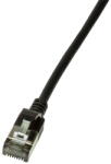 LogiLink Patch кабел Cat. 6A STP TPE SlimLine черен, 1, 5 м