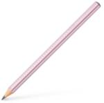 Faber-Castell Графитен молив, B, триъгълен, FABER-CASTELL "Sparkle Jumbo", розов металик 111661 (111661)