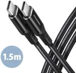 AXAGON BUCM-CM15AB 1, 5 м USB C черен кабел за данни и зареждане (BUCM-CM15AB)