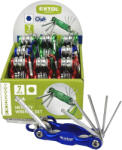 Extol Комплект ключове, Cr40, цветни, TÜV/GS; 7бр. , 1.5-6mm, с карабинер