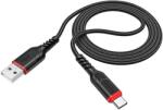 hoco. X59 Victory кабел за данни USB - Type-C черно-червен 2 м