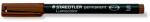 STAEDTLER Безалкохолен маркер, OHP, 0, 4 mm, STAEDTLER "Lumocolor 313 S", кафяв 313-7 (313-7)