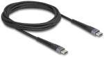 Delock USB 2.0 кабел USB Type-C мъжки към мъжки с разширена защита от огъване 60 W 2 m
