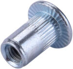 Fortum гайка за нитове klt. 50 бр. , M3, POP-NUT, поцинкована стомана, кръгла, отворена, с плосък ръб, назъбена FORTUM