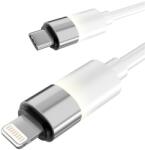 AVAX CB315 GLOWY 2 м 27W USB-C - Lightning бял кабел за бързо зареждане AVAX_CB315 (AVAX_CB315)