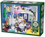 Cobble Hill Puzzle Cobble Hill din 1000 piese - Petrecere în pijamale cu pisici (40307) Puzzle