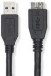 Nedis CCGL61500BK05 Кабел USB3.2 - micro-B (micro B), 5 Gbps, 0, 5 m, (USB3.1, USB3.0, USB2.0) (CCGL61500BK05)