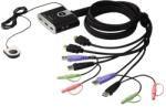 ATEN kvm превключвател usb hdmi + аудио, 2 порта - cs692 cs692-at (cs692-at)