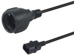 Equip Захранващ кабел Equip - 112106 (удължител на захранващ кабел за PC, C14 към CEE 7/3, черен, 25 cm) (112106)