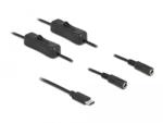 Delock USB Type-C мъжки 2 бр. DC 5, 5 x 2, 1 мм женски конектор, кабел с дължина 1 метър