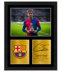 BELATONI Vászonkép Lamine Yamal Barcelona poszter keretben autogram replika 40x30 cm (Lamine autograf 40x30 cm)