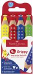 Faber-Castell Цветни моливи FABER-CASTELL Grippy basic colors 4 броя (110701)