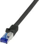 LogiLink Patch кабел Ultraflex, Cat. 6A, S/FTP, черен, 0, 25 м