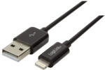 LogiLink Кабел Logilink USB Lightning конектор, черен, 0, 18 м