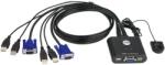 ATEN kvm превключвател usb vga, 2 порта - cs22u cs22u-at (cs22u-at)