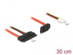 Delock SATA кабел, 6 Gb/s, 7 женски конектора + 4 женски флопи конектора (5 V + 12 V) SAT