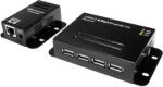 LogiLink USB 2.0 Cat. 5 удължител до 50 м, 4-портов хъб, POE