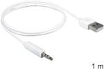 Delock кабел USB-A мъжки Стерео жак 3, 5 мм мъжки 4 пина IPod Shuffle 1 м 83182 (83182)