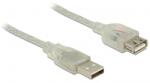 Delock USB 2.0 разширителен кабел с щепсел за конектор тип А USB 2.0 с гнездо за конектор тип А, 0