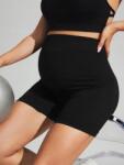 Shein Fekete, Magas Derekú Kismama Rövidnadrág Shein Xs