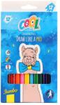 Victoria Комплект цветни моливи, триъгълни, дебели, cool by victoria, 12 различни цвята