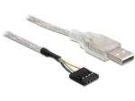 Delock Кабел Delock, USB 2.0-A мъжки - щифтова глава