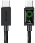 USAMS U92 кабел за данни Type-C - Type-C, 120 см, ЧЕРЕН SJ773USB01 (SJ773USB01)