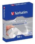 Verbatim Хартиен плик за cd/dvd с прозорче, със самозалепваща се лента, бял (50 бр. ) 49992 (49992)
