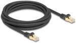 Delock RJ45 мрежов кабел с плетена обвивка Cat. 6A S/FTP мъжки към мъжки 3 m черен